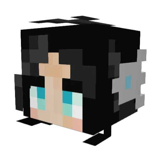SteampunkKitten Minecraft avatar head, 3D render