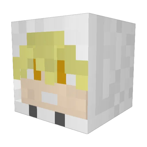 SteathGhost101 Minecraft avatar head, 3D render