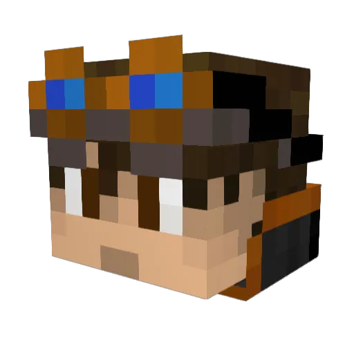 Stebbins Minecraft avatar head, 3D render