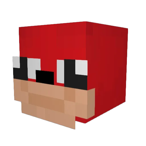 Steebah Minecraft avatar head, 3D render