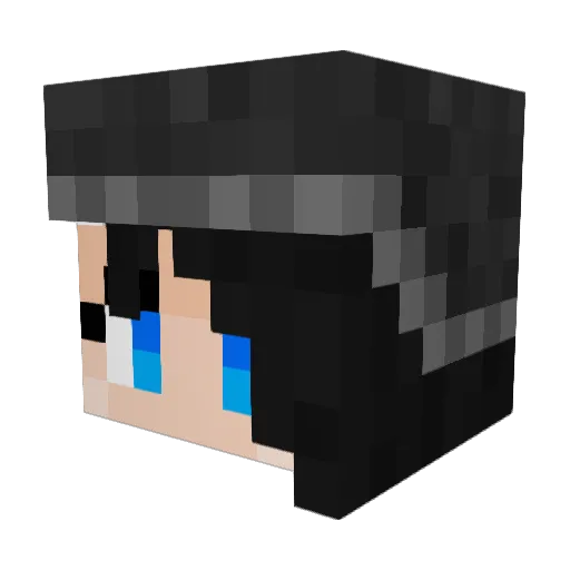 Steebie Minecraft avatar head, 3D render