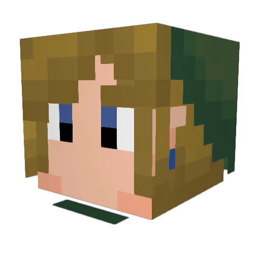 Steeelzy Minecraft avatar head, 3D render
