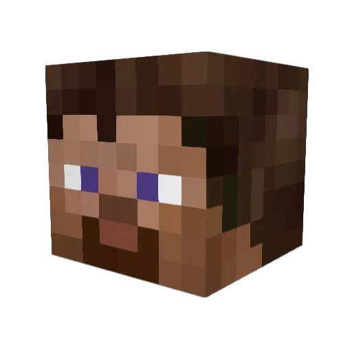 Steeevee Minecraft avatar head, 3D render