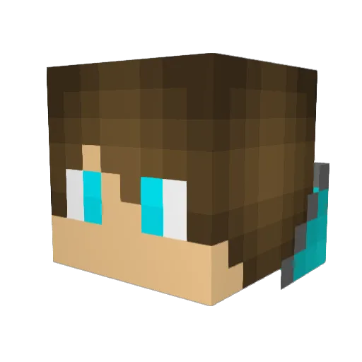 Steeeze Minecraft avatar head, 3D render