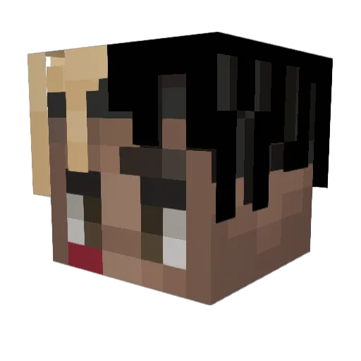 Steeezn Minecraft avatar head, 3D render