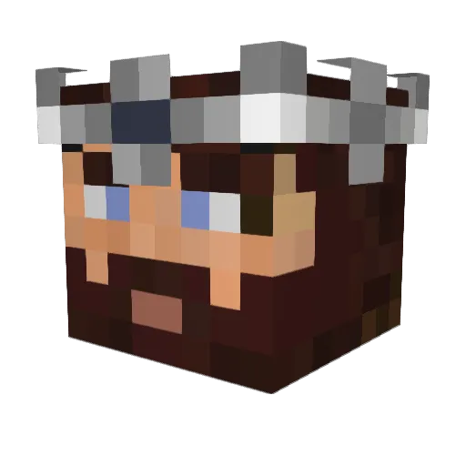 Steefler Minecraft avatar head, 3D render