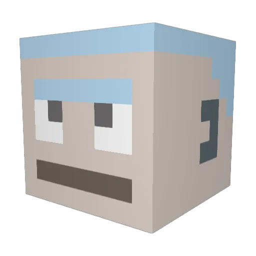 Steel2000 Minecraft avatar head, 3D render