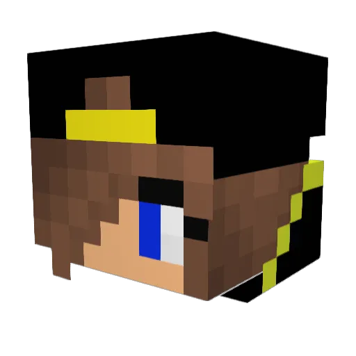 SteelCityGirl Minecraft avatar head, 3D render