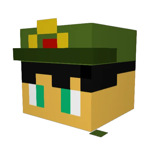 SteelGpig Minecraft avatar head, 3D render