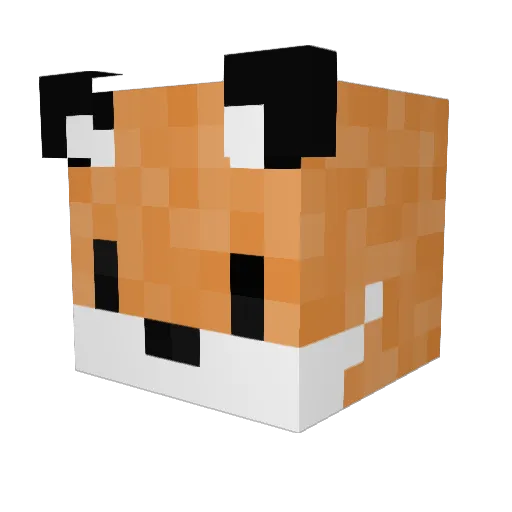 SteelKitsune252 Minecraft avatar head, 3D render