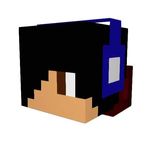 SteelScythe Minecraft avatar head, 3D render