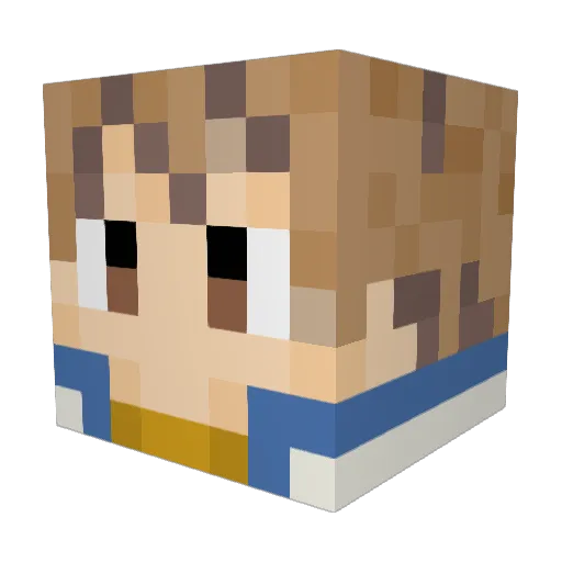 SteelZephyr Minecraft avatar head, 3D render