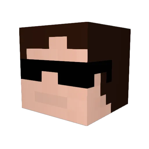 Steel_Bros Minecraft avatar head, 3D render