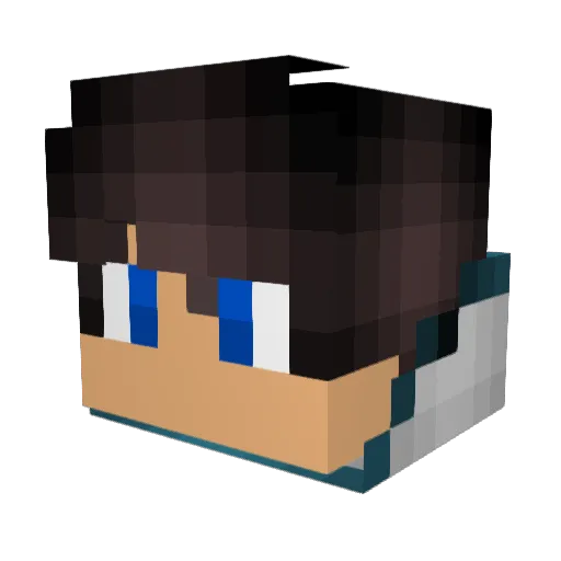 Steelback7 Minecraft avatar head, 3D render