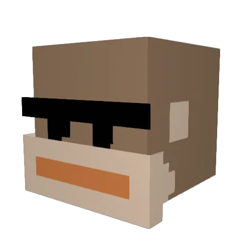 SteeledApple76 Minecraft avatar head, 3D render