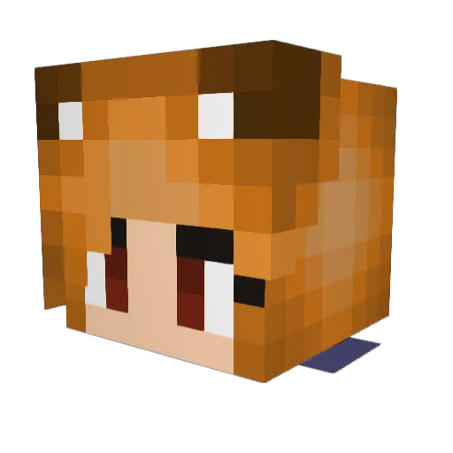 Steelf Minecraft avatar head, 3D render