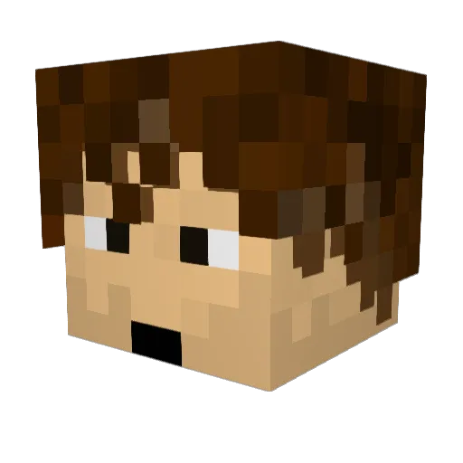 Steelgolden Minecraft avatar head, 3D render
