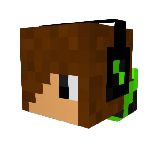 SteelierBalloon Minecraft avatar head, 3D render