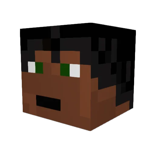 Steelking1000 Minecraft avatar head, 3D render