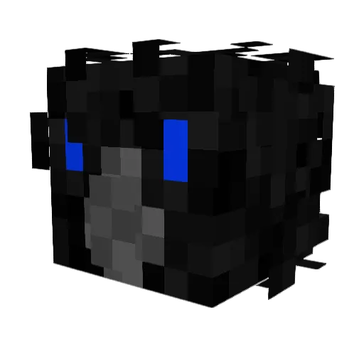 SteellCrow Minecraft avatar head, 3D render