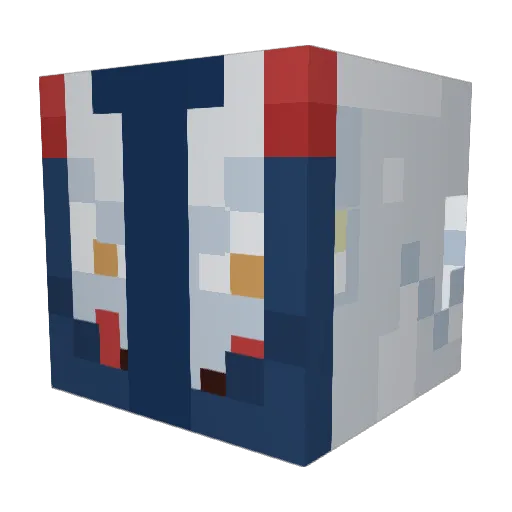 SteelmonTTV Minecraft avatar head, 3D render