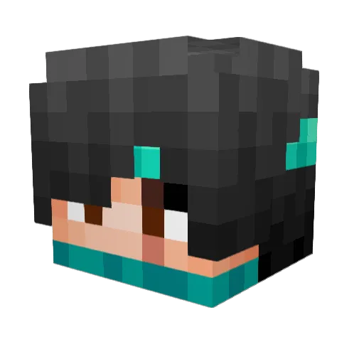 Steelove Minecraft avatar head, 3D render