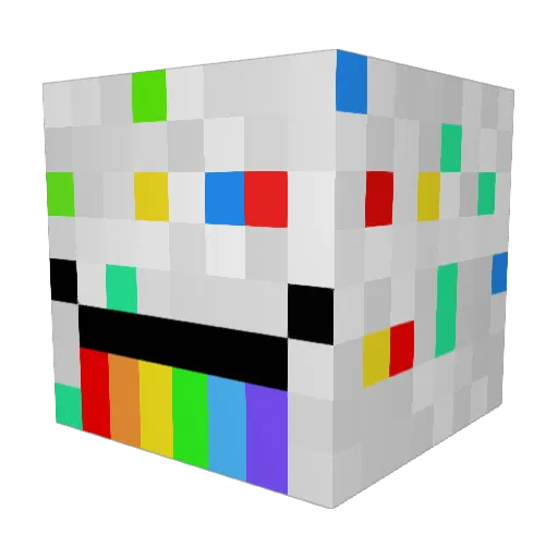 Steelpork Minecraft avatar head, 3D render