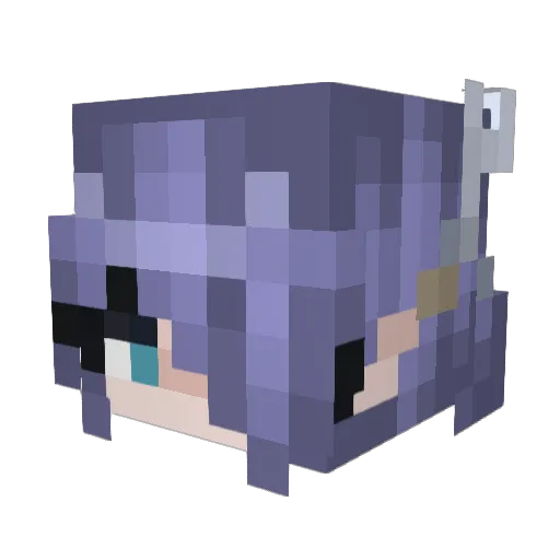 Steelwolf33 Minecraft avatar head, 3D render