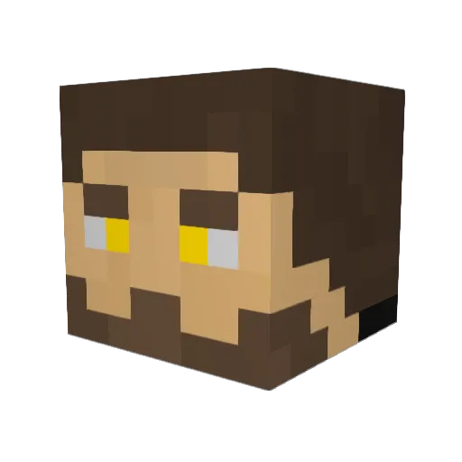 SteelyDan64 Minecraft avatar head, 3D render