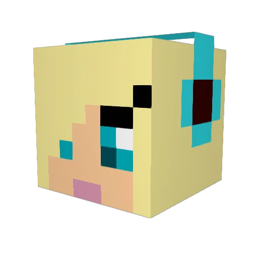 Steenbean Minecraft avatar head, 3D render