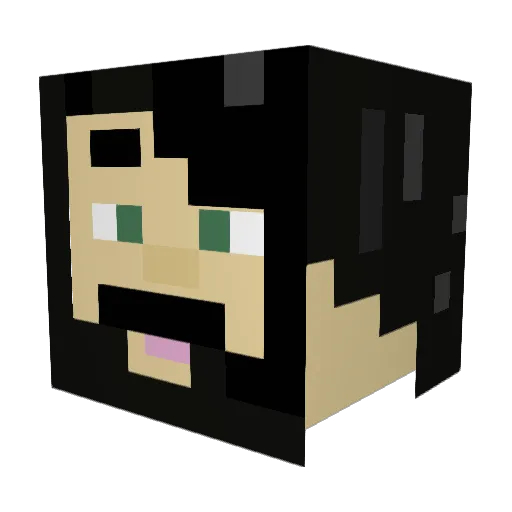 Steenmans Minecraft avatar head, 3D render