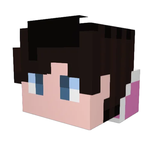 SteepScarf Minecraft avatar head, 3D render