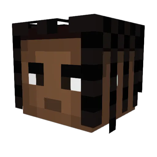 SteezK Minecraft avatar head, 3D render