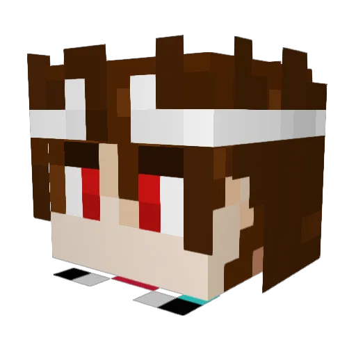Stef0218 Minecraft avatar head, 3D render