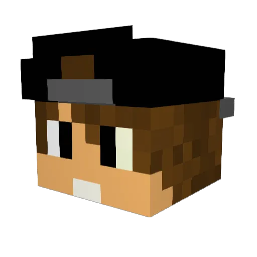 Stef3_ Minecraft avatar head, 3D render
