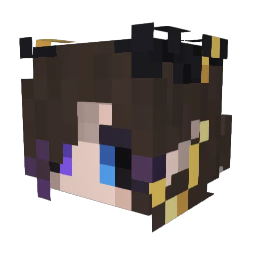 StefDarkBlood Minecraft avatar head, 3D render