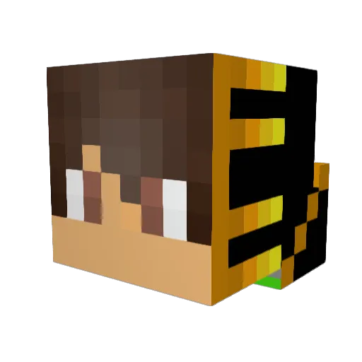 StefDeW Minecraft avatar head, 3D render