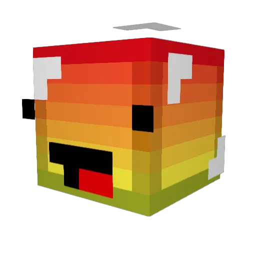 StefPaz Minecraft avatar head, 3D render