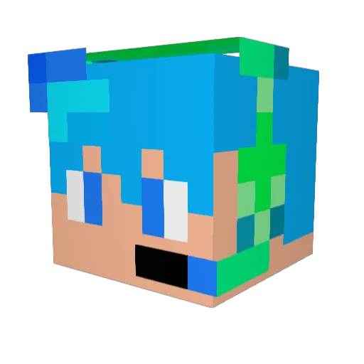 StefSD Minecraft avatar head, 3D render