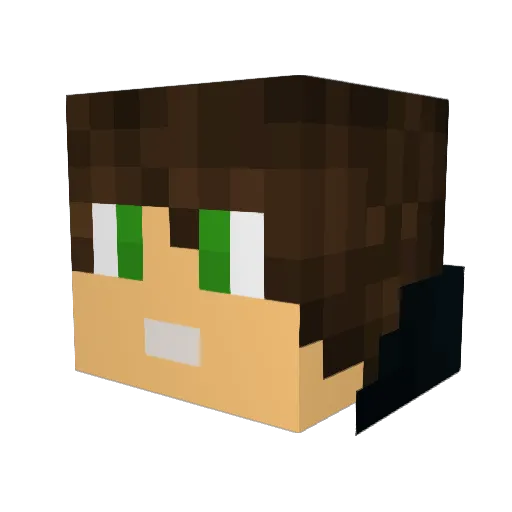 Stef_24 Minecraft avatar head, 3D render