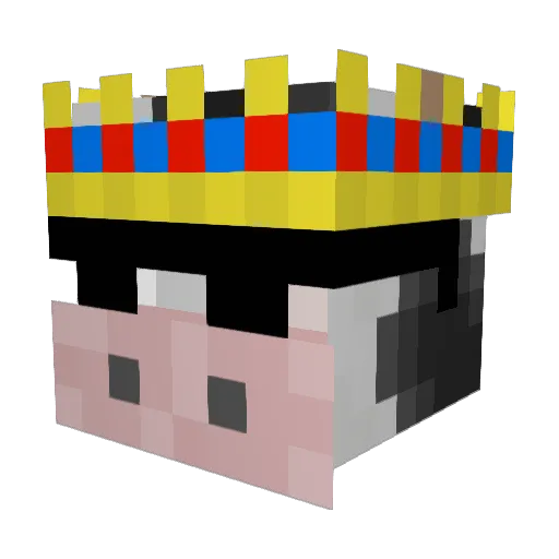Stefamoos Minecraft avatar head, 3D render