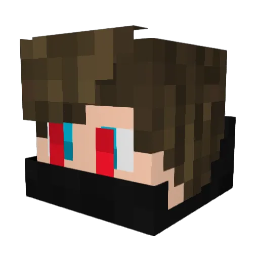 Stefan247 Minecraft avatar head, 3D render