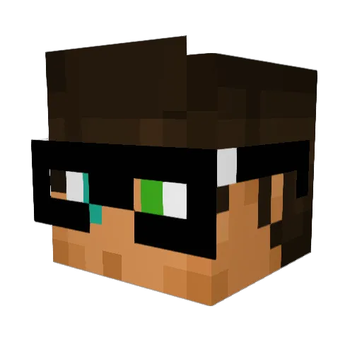 StefanProHD Minecraft avatar head, 3D render