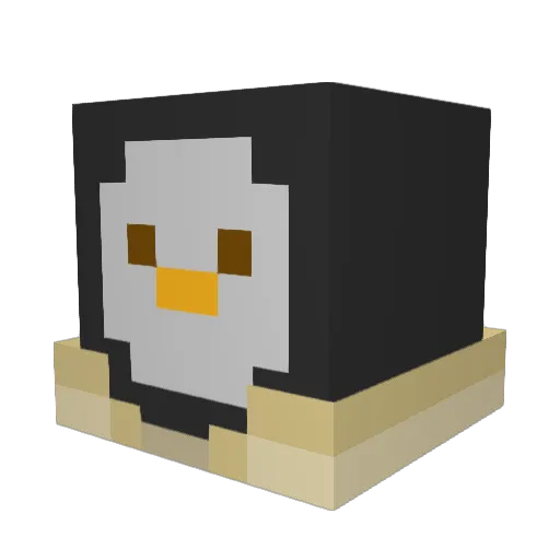 StefanelS Minecraft avatar head, 3D render
