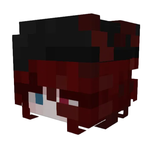 Stefania50 Minecraft avatar head, 3D render