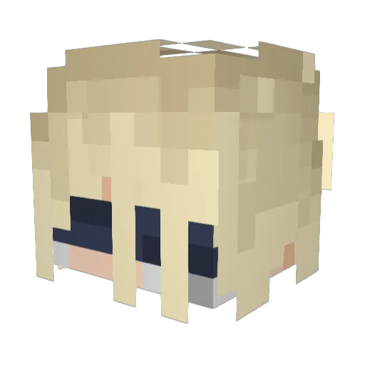 Stefanomon Minecraft avatar head, 3D render