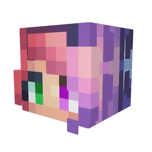 SteffLeBunny Minecraft avatar head, 3D render