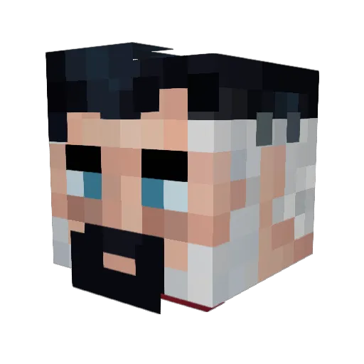 Steffanont Minecraft avatar head, 3D render