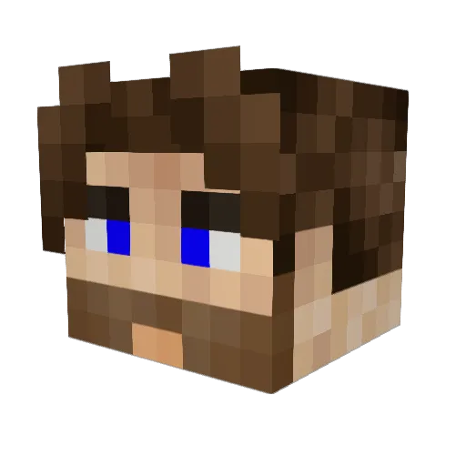Steffen Minecraft avatar head, 3D render