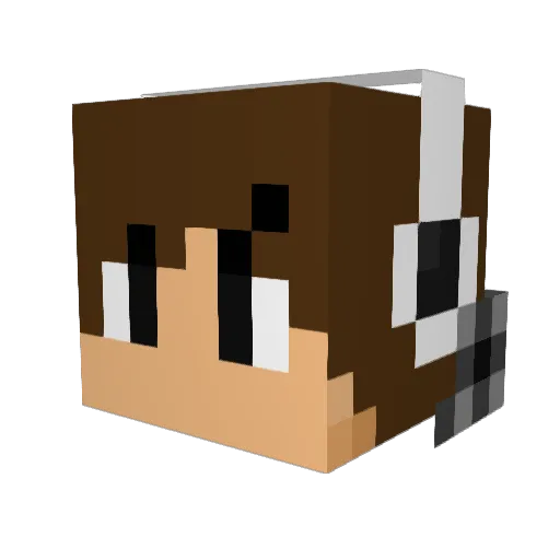 SteffenV2 Minecraft avatar head, 3D render